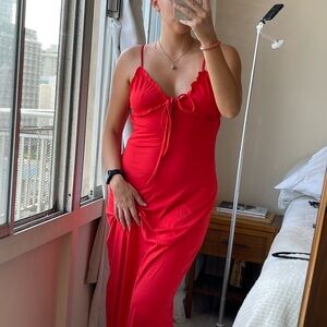 Elegant Red Women's Nightgown